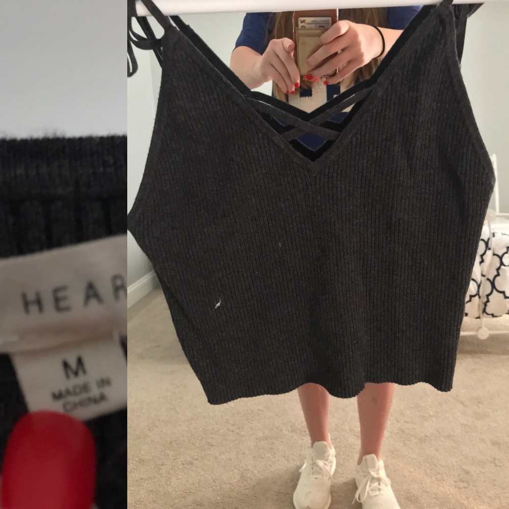 Knitted pacsun cropped tank top